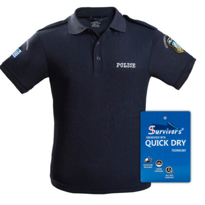 SURVIVORS Polo Quick Dry - Μπλουζάκι με κέντημα Αστυνομίας