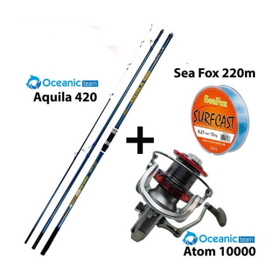 Full Combo Surf Oceanic Aquila 4,20m + Oceanic Atom 10000 + Robinson Sea Fox 220m