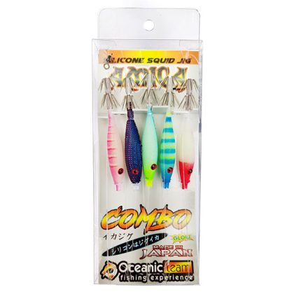 Oceanic Team Amica Combo Silicon Squid Jig 75mm